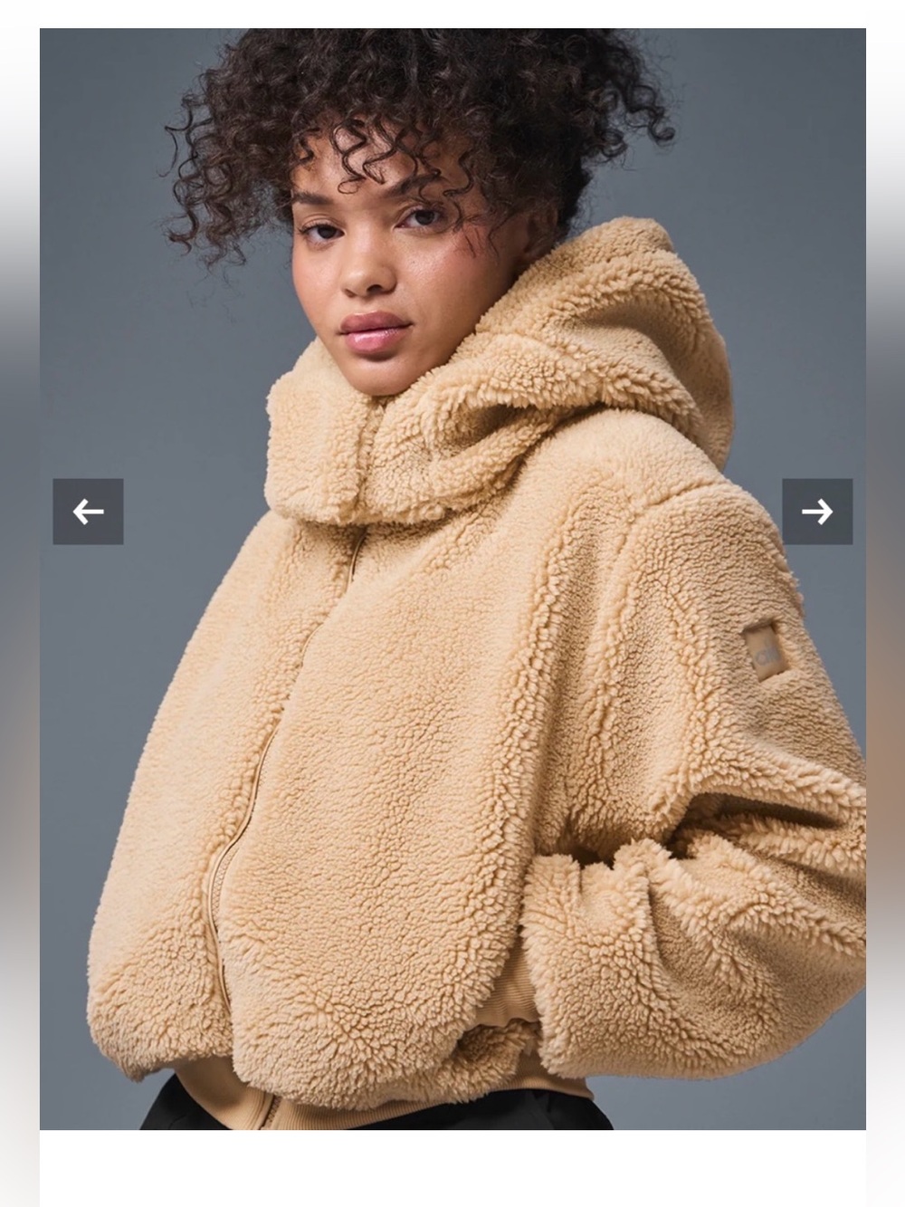 Alo Yoga Foxy Sherpa Jacket in Camel